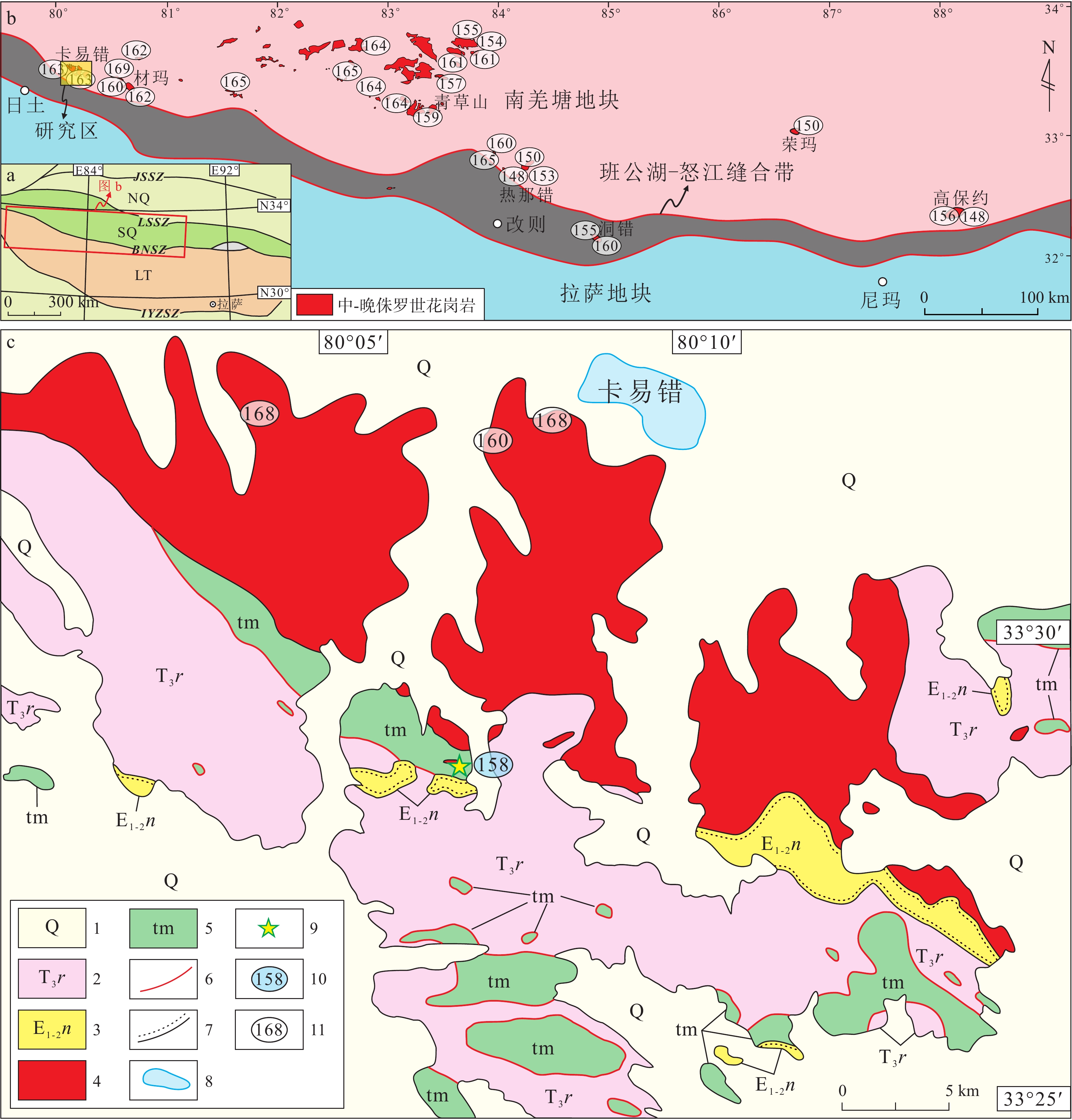 藏北卡易错地区晚侏罗世花岗闪长岩形成时代、地球化学特征及其地质意义